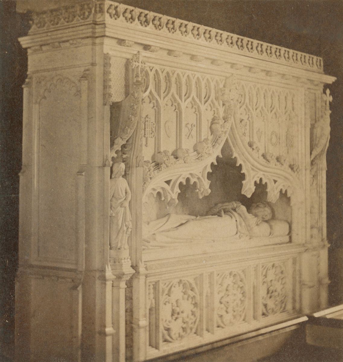 Fig. 12. McAllister & Brother, “Monument to E. S. Burd, St. Stephen’s Church, Philadelphia;” 1860, stereograph, The Library Company of Philadelphia