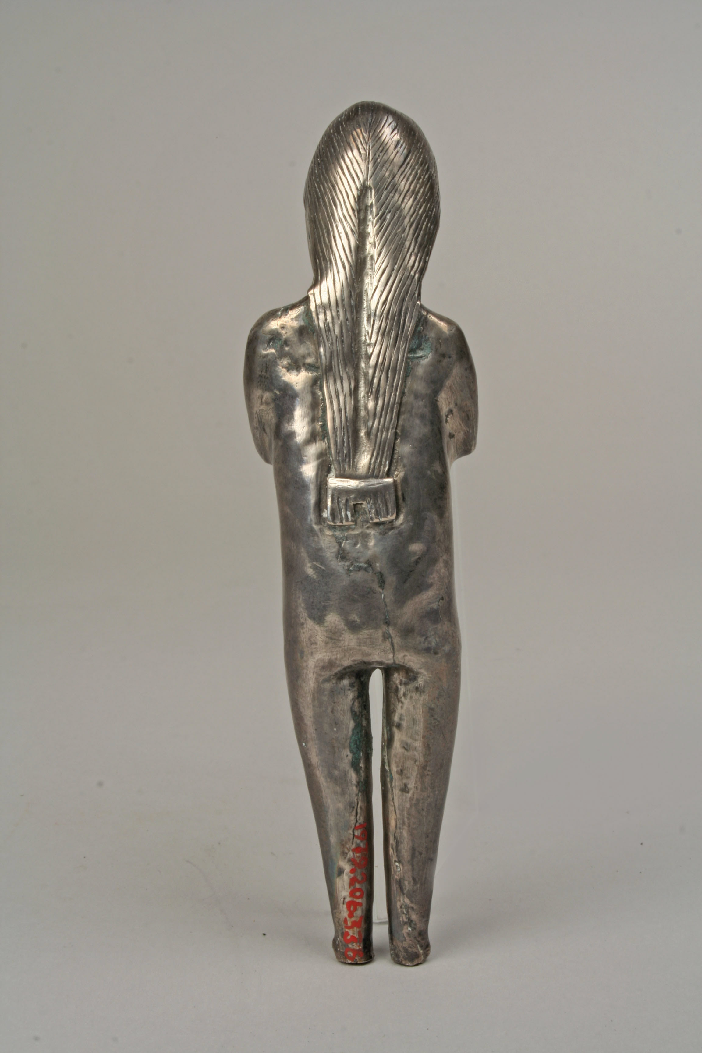Inca Standing Silver Female Figurine MAVCOR