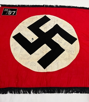 Nazi Flag Signed by US Soldiers